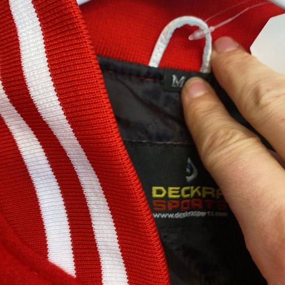 Men's Varsity Jacket Genuine Leather Sleeve & Wool Blend Letterman Jacket NWT - Picture 5 of 6